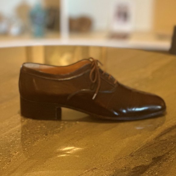 Men\'s SALVATORE FERRAGAMO Brown Lace up leather oxfords - Size 9.5 Medium main image 4